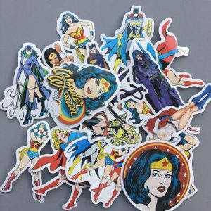 20Pcs Wonder Woman Stickers Superhero Superwoman Vinyl Decals Sticker Bomb Pack