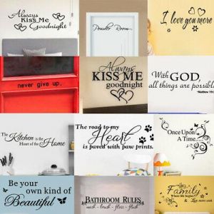 Bathroom Rules Art Wall Stickers Vinyl Removable Decals Mural Home Room Decor US