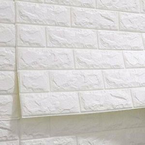 10 x Wall Panels Self Adhesive 3D Foam Brick Stickers Kitchen Bathroom Wallpaper