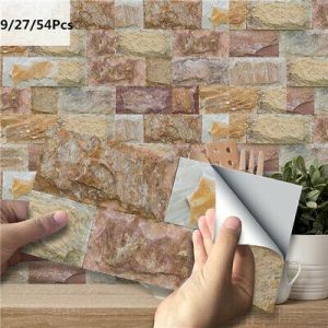3D Tile Wall Stickers Self Adhesive Decal Home Kitchen Bathroom Decor Waterproof