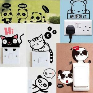 all for home and garden Decals, Stickers & Vinyl Art Switch Stickers Wall Stickers Home Decoration Accessories Wall Poster Stickers G