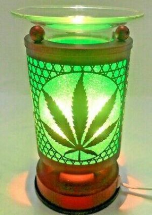 all for home and garden Home Fragrances Electric Touch Fragrance Lamp/Oil Burner/Wax Warmer/Night Light /Marijuana Leaf