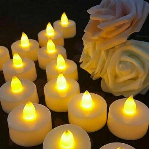 all for home and garden Décor Candles 24pcs LED Tea Lights Flameless Flickering Candles Battery Operated Christmas New