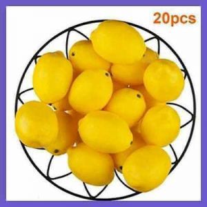 all for home and garden Decorative Fruit & Vegetables 20pcs/Set Artificial Plastic Limes Lemons Fake Fruit Realistic Home Decor Props