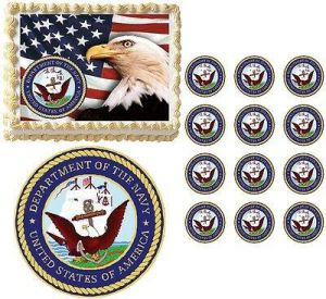 United States NAVY Military Edible Cake Topper Image Frosting Sheet NAVY SEAL