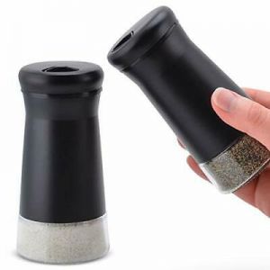 Home EC Premium Salt and Pepper Shakers with Adjustable Pour Holes - Elegant ...