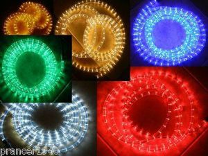 50 Feet Chasing 110V LED Rope Lights red blue green cool white warm white yellow