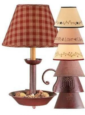 Red Chamberstick Lamp with Choice of 10" Lampshade