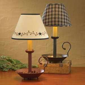 Park Designs Chamberstick Lamp 13", Choice of Red or Black