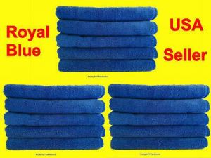 Royal Blue PREMIUM MICROFIBER CLEANING CLOTH TOWEL 16"x16" Kitchen Party Table