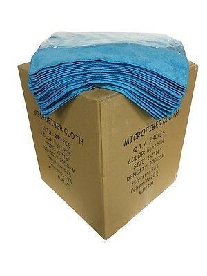 240 Microfiber Light Blue 16"x16" Cleaning Detailing Cloths Towel Auto 300GSM