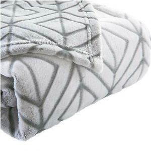 all for home and garden Bedding NEW Velvet Plush Textured Silver Blanket by Better Homes & Gardens - Best Seller