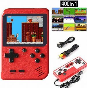 100Handheld Game Console!!! Built-in 400 in 1 Game pad USA Best Seller Red color