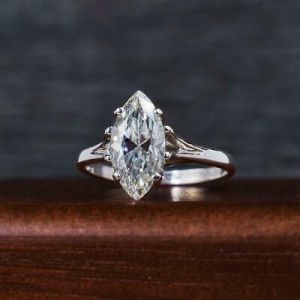 Bestseller 2.00 ct Marquise Diamond Engagement Ring Sterling Silver VVS1/D