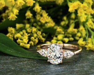Bestseller 3.00ct VVS1/D Diamond Wedding Ring 9x7 mm Oval Silver
