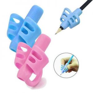 Two Finger Grip Silicone Pencil Holder Baby Learning Writing Tool Corrector US