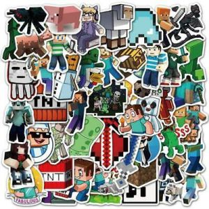 50pcs Minecraft Stickers for Car Skateboard Laptop Luggage Macbook Sticker Bag