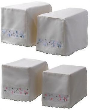 all for home and garden Furniture Pair of Square Arm Caps Isabelle Floral Sofa Furniture Protector Antimacassar