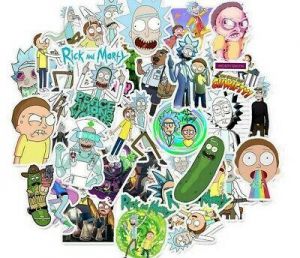 50 pcs American drama rick and morty sticker set laptop stickers decals
