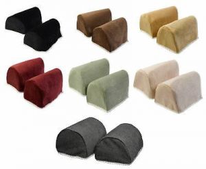 all for home and garden Furniture Decorative Chenille Rounded Arm Caps Lace Trim Antimacassar Sofa Chair Protector