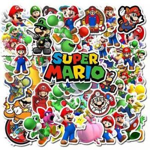 Super Mario Bros Retro Kids Home Decor DIY 3D Stickers 50Pcs Lot Decals Vinyls